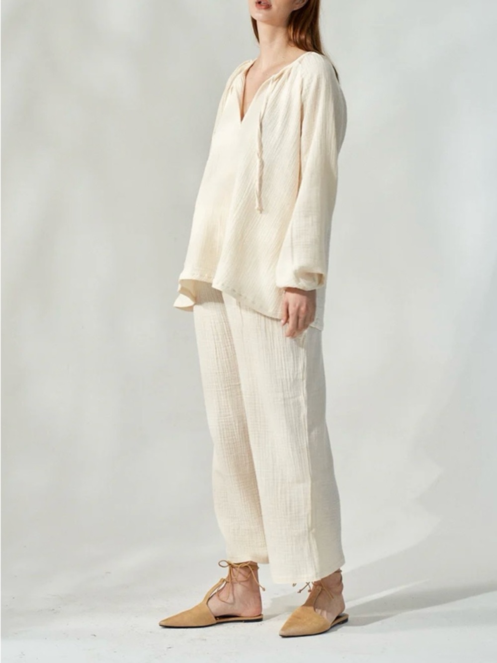 Nothing Fits But Cotton Muslin Gauze Blouse